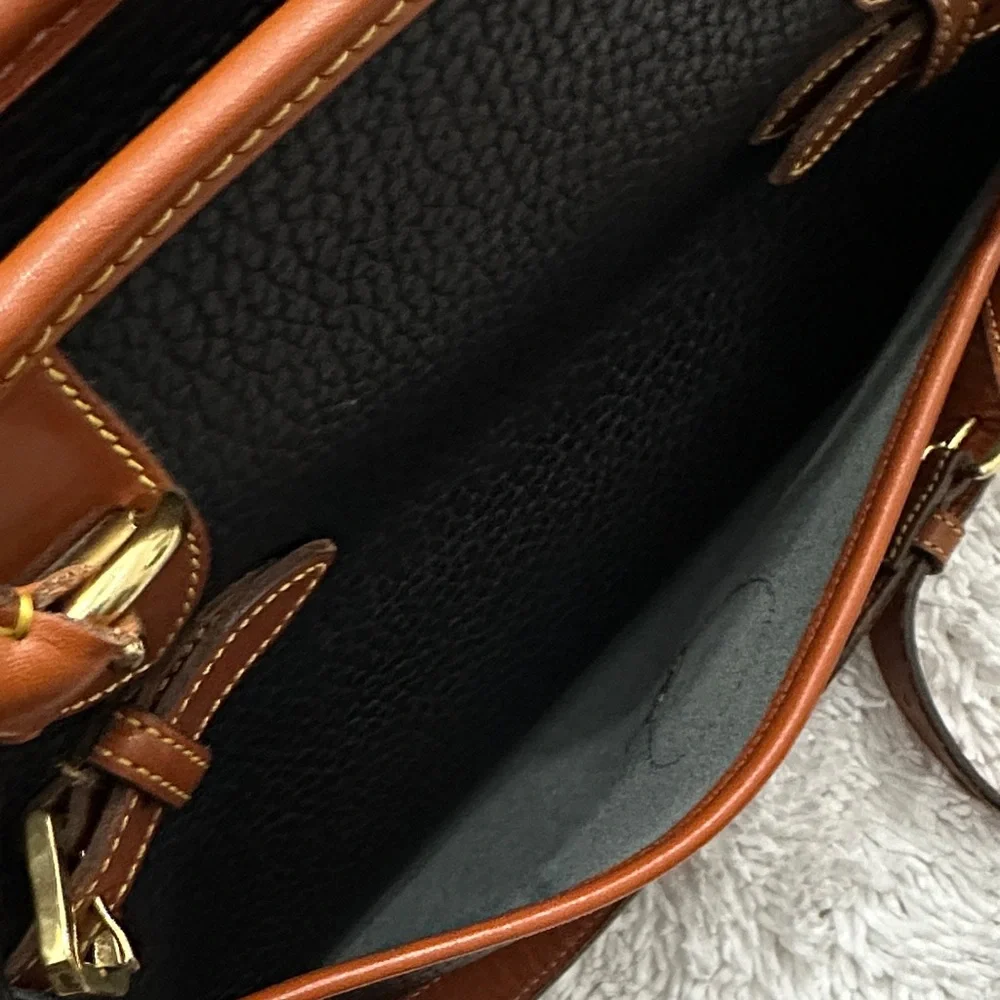 Dooney & Bourke Black and Tan Satchel - Picture 9 of 16